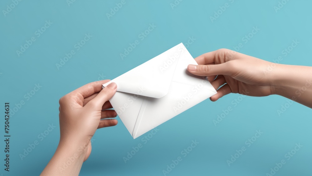 hands holding an envelope hands holding an envelope