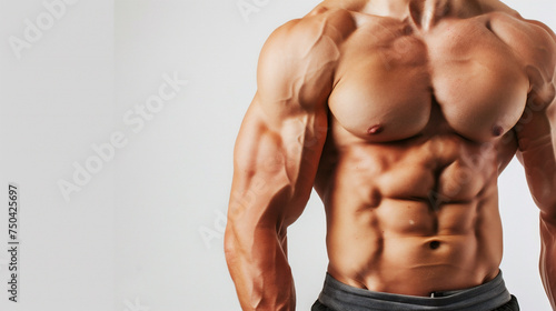 男性の上半身の筋肉 photo