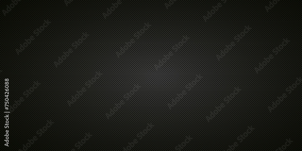 Black vertical carbon fiber seamless texture background vector illustration. Textile fabric, car tuning or cloth macro kevlar crisscross texture background.