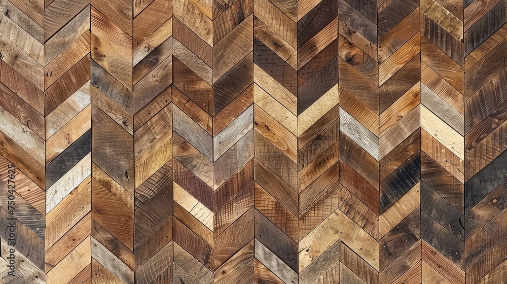 A herringbone pattern of various wooden planks. A herringbone pattern of various wooden planks.