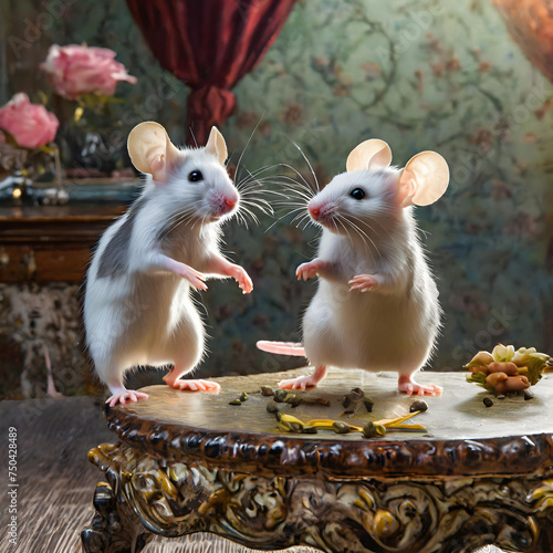 Dancing mice on the table