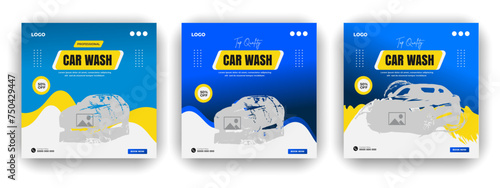 Drive Clean Drive Happy Automobile Service Advertisement Cleaning baground smuth color bundleTemplate photo