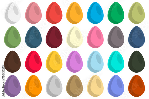 Illustration on theme celebration holiday Easter with hunt colorful bright eggs