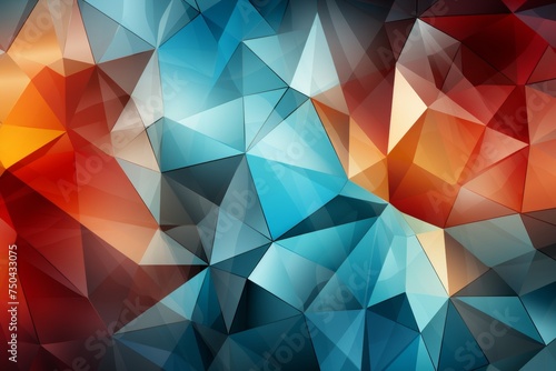 Colorful geometric mosaic pattern on bright abstract background for design and decoration projects