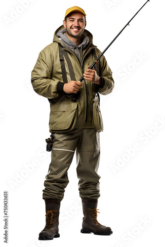 Fashion for anglers on transparent background PNG.