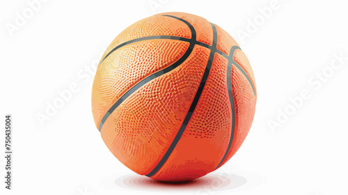 Basketball Ball on White Background. Vector