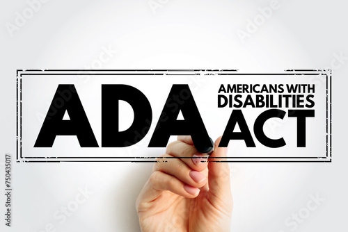 Fotografie ADA Americans with Disabilities Act - civil rights law that prohibits discrimina