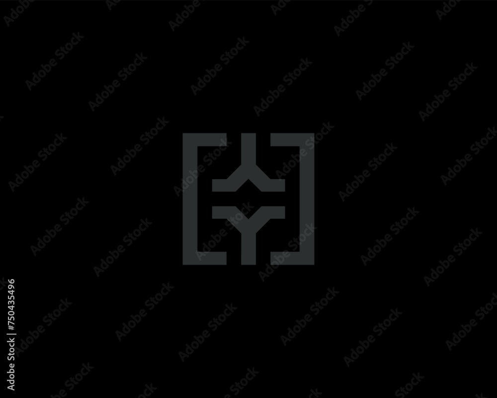 Obraz premium Creative logo from letters Y. Creative monogram initials sign logotype. Vector illustration.