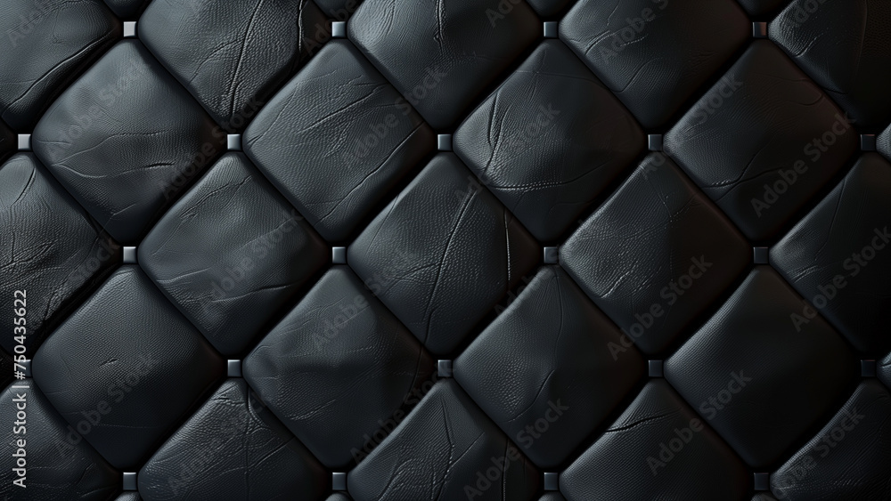 Intricate Indulgence: Black Leather Diamond Design Intricate Indulgence: Black Leather Diamond Design
