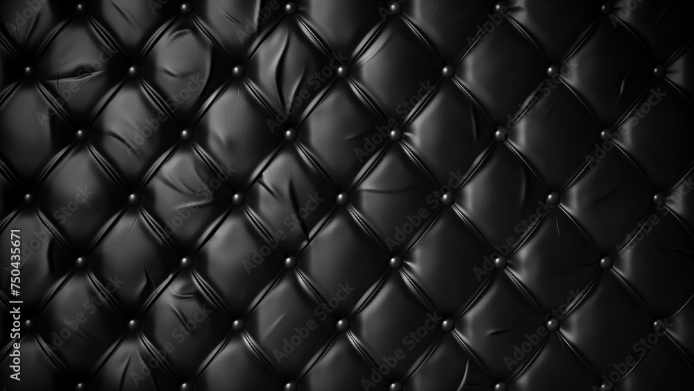 Intricate Indulgence: Black Leather Diamond Design Intricate Indulgence: Black Leather Diamond Design
