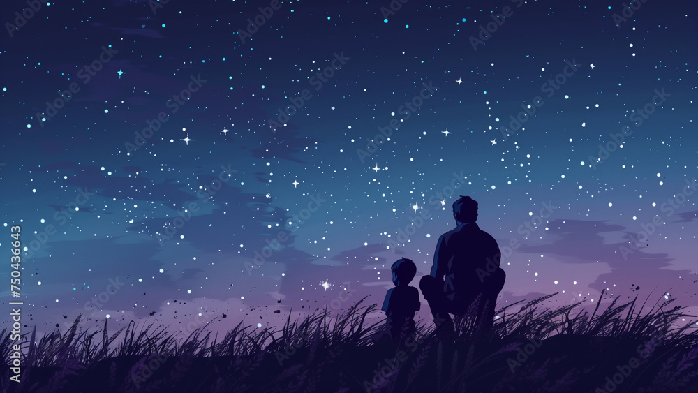 Galactic Gaze: A Father and Son’s Journey Through the Stars