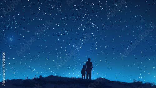 Stargazing Together: A Father and Son’s Night Sky Adventure