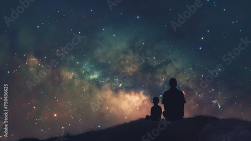 Stargazing Together  A Father and Son   s Night Sky Adventure