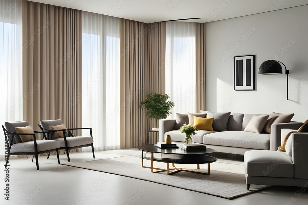 modern living room Generative AI modern living room Generative AI