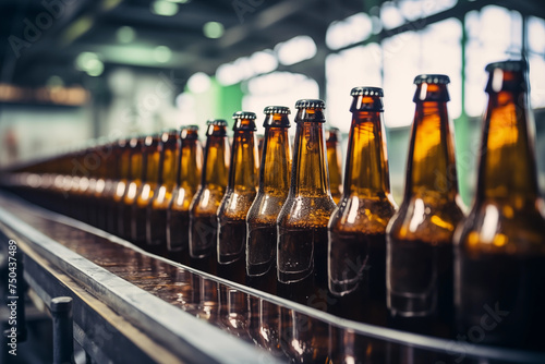 Beer drink alcohol bottles brewery conveyor