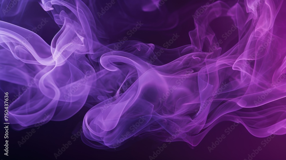 Abstract purple smoke on a dark background. An atmosphere of mystery and magic. The texture of steam and smoke. Abstract purple smoke on a dark background. An atmosphere of mystery and magic. The texture of steam and smoke.
