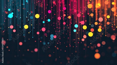 Abstract neon glowing vertical background bright coloured illustration, artistic modern futuristic print, artwork. For poster, cover, wallpaper, presentation