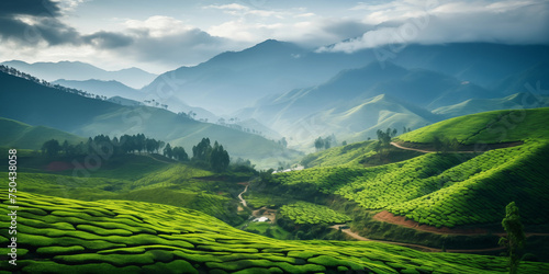 Mountain tea plantation