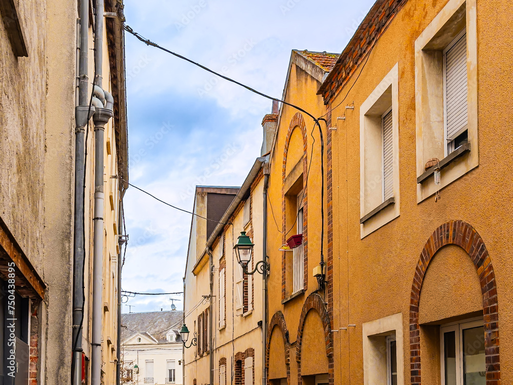 Antique building view in Montargis, France