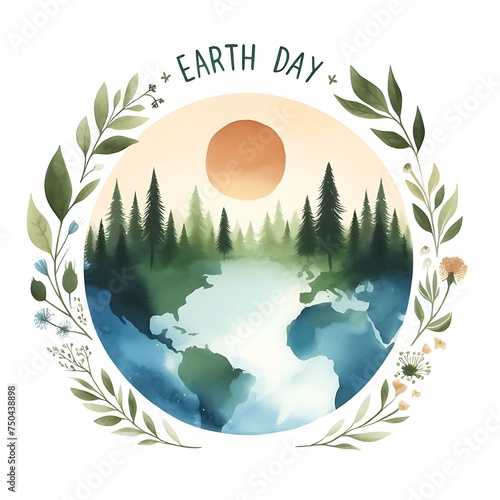 watercolor Earth Day 2025 photo