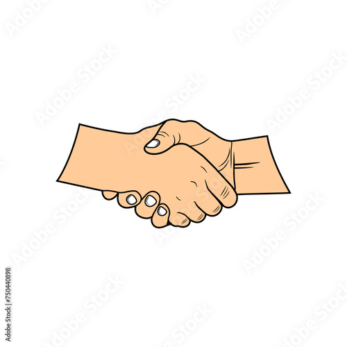 two hands shaking hands vector illustration, haking hands is disgusting vector