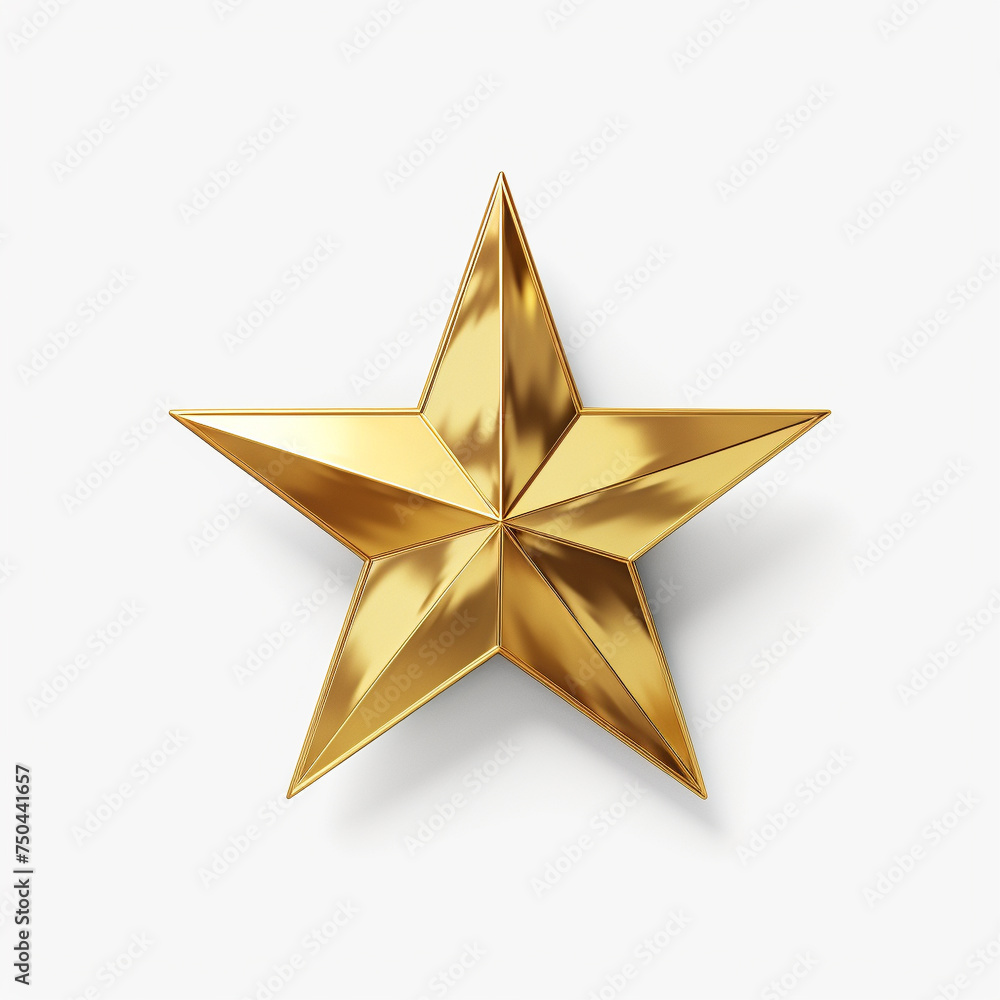 Obraz premium golden star isolated on white