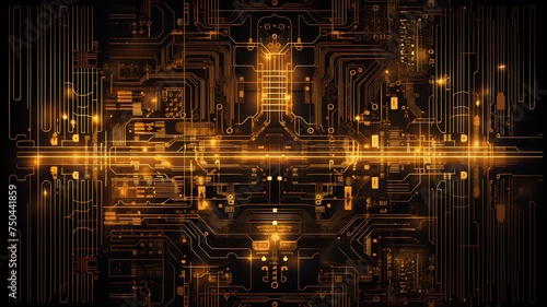 Abstract technology background. Circuit board. 3d rendering, 3d illustration.