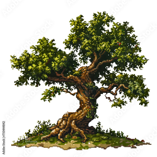 Illustration Art Pixel, Tree Pixel Art, Tree