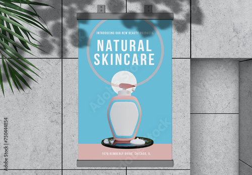 Blue And Pink Skincare Branding Poster (ID: 750444854)