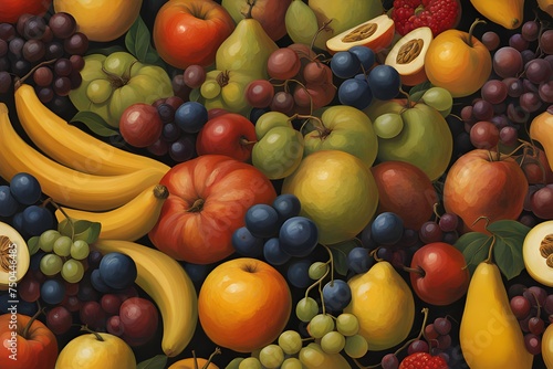 Wall art of fruits background image  wallpaper