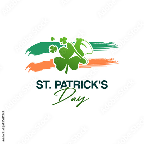 St. Patrick's Day with clover and hat