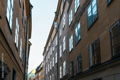 A street of Gamla stan and Stockholm old town.