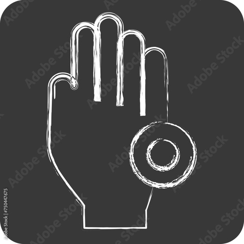 Icon Phantom Pain. related to Body Ache symbol. chalk Style. simple design editable. simple illustration