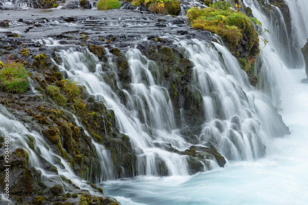 Iceland, Sudurland,Long exposure ofBruarfosswaterfall Iceland, Sudurland,Long exposure ofBruarfosswaterfall