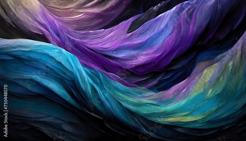 Modern colorful curved background blue purple wave, Ai Generate