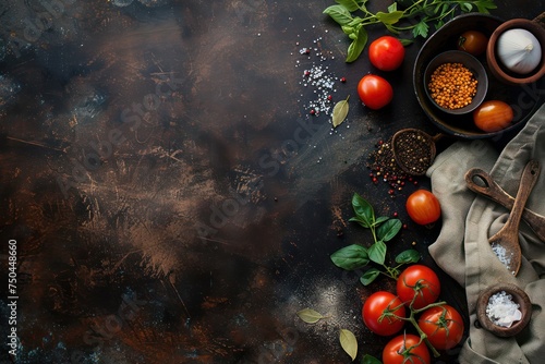 Food Background. Cooking. On the old background. Free copy space. Top view. 