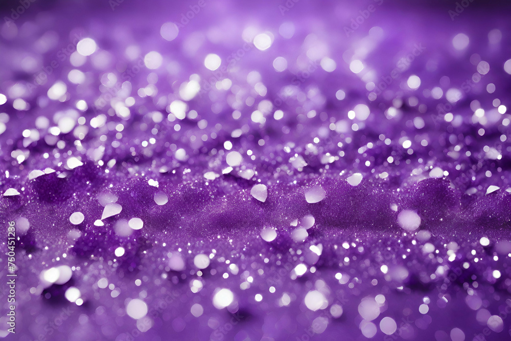 Purple festive background with sparkles in the bokeh Purple festive background with sparkles in the bokeh