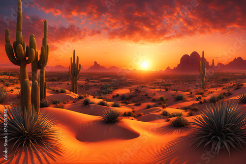 Fantastic Desert Landscape (PNG 8208x5472)