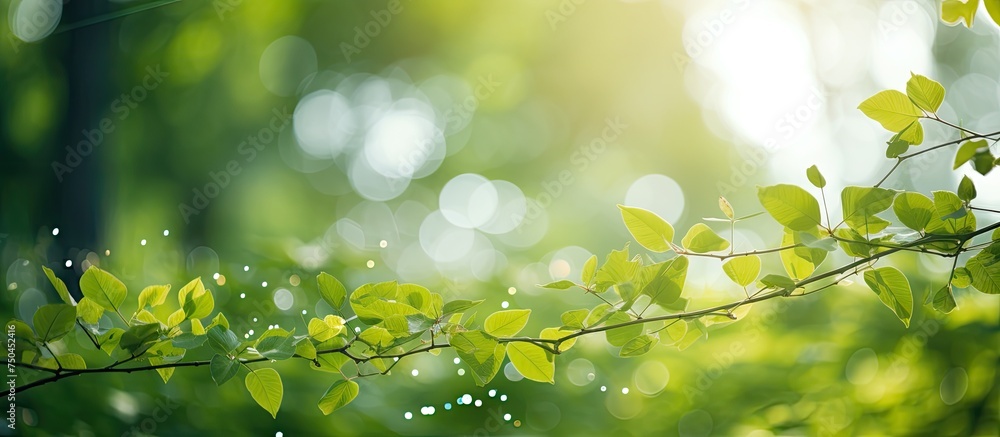 Obraz premium Tranquil Empty Path Passing Through Lush Green Fields with Sunlight Filtering Through Leaves