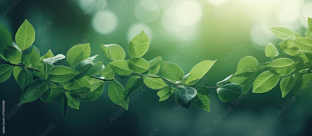 Vibrant Green Leaves Creating a Serene Micro Landscape of Nature's Beauty Vibrant Green Leaves Creating a Serene Micro Landscape of Nature's Beauty