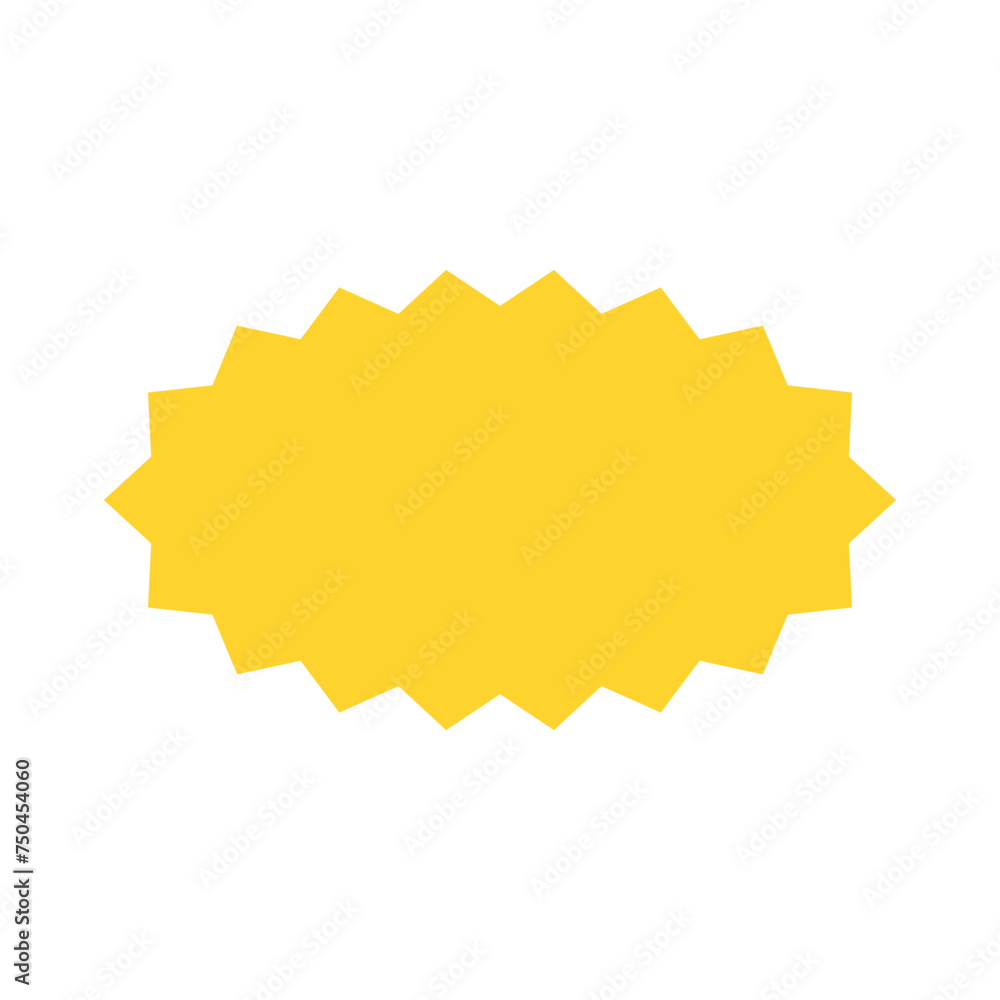 Yellow sticker, banner vector icon Yellow sticker, banner vector icon