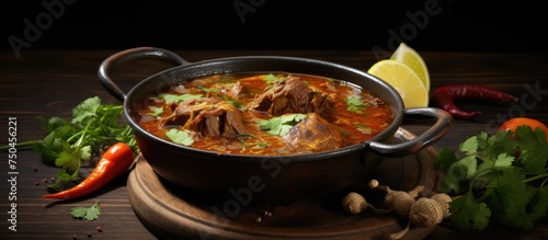 Savory Nihari Curry: A Flavorful Pot of Spicy Meat and Vegetable Soup photo