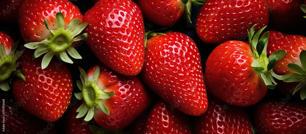 Vibrant French Strawberries Ready for Harvest in the Fresh Spring Sunlight Vibrant French Strawberries Ready for Harvest in the Fresh Spring Sunlight