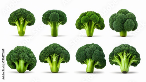 broccoli isolated on white background with clipping path and full depth of field