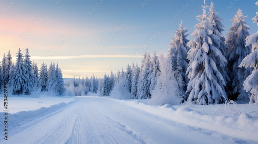 Fototapeta premium 雪道