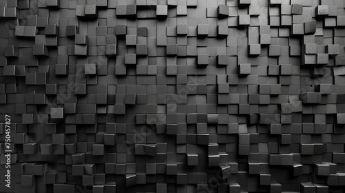 Black and white photo of arranged cubes. Suitable for design projects © Fotograf