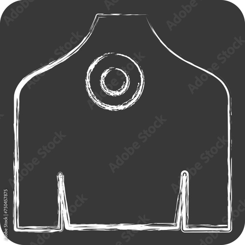 Icon Back Pain. related to Body Ache symbol. chalk Style. simple design editable. simple illustration