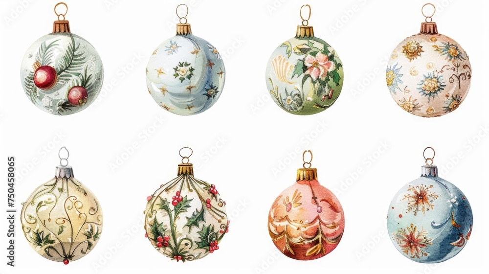 Festive holiday decorations suitable for various projects Festive holiday decorations suitable for various projects