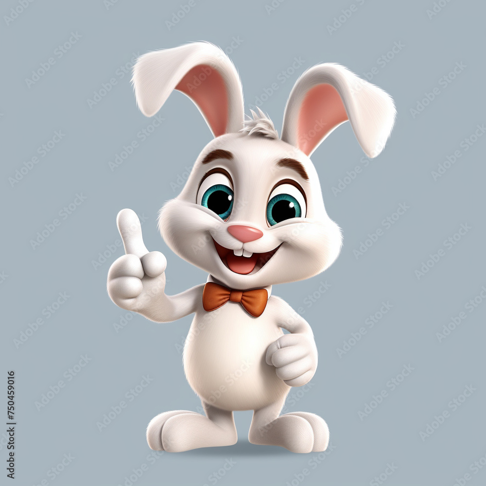 rabbit on white background