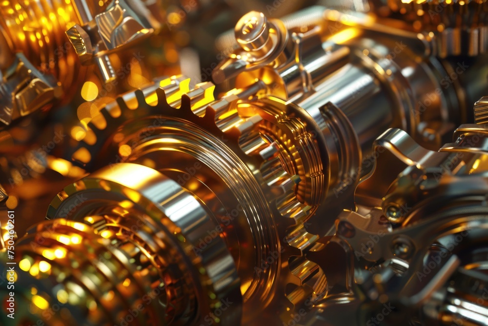 Detailed view of machine gears. Ideal for industrial concepts Detailed view of machine gears. Ideal for industrial concepts